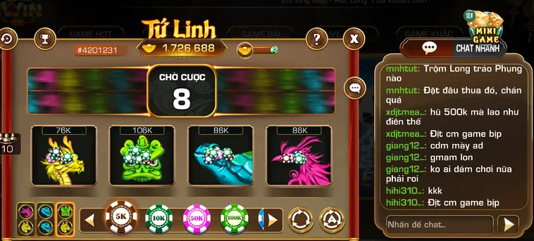 Kho Báu Tứ Linh tại iWin Club Sảnh Nổ Hũ Thần Thoại Và Quà Tặng Khủng