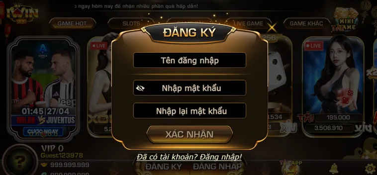 Hướng dẫn đăng kí IWin Club chỉ với 3 bước đơn giản.